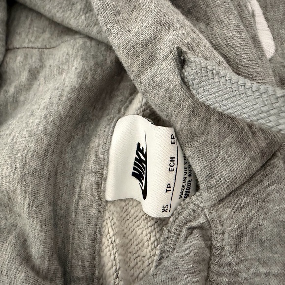 Nike Light Gray Hoodie with White Swoosh - Picture 3 of 3
